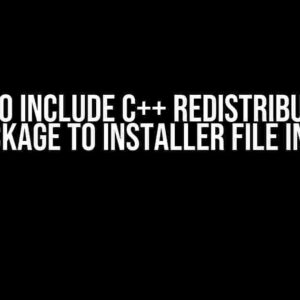 How to Include C++ Redistributable Package to Installer File in C#