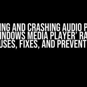 Stopping and Crashing Audio Player using ‘Windows Media Player’ Randomly: Causes, Fixes, and Prevention